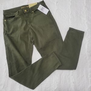 MICHAEL Michael Kors Izzy Skinny Jeans 6 Olive NWT Mid Rise Stretch